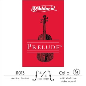 Resim D'Addario J1013 Prelude Tek Çello Sol (G) Teli (4/4) | Masif Çelik Çekirdek Yapısı Parlak Ses Karakteri ve Başlangıç Seviyesi İçin Yüksek Dayanıklılık 