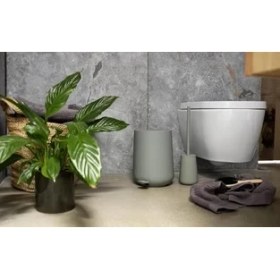 Resim Tech Butiq Banyo Için Çöp Kutusu, Kozmetik Kovası, Banyo Için Çöp Kutusu, Çap 20,5 Cm, Yükseklik 23,5 Cm, Kapasite 3 Litre, Gri (Gri) 
