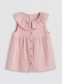 Resim LC Waikiki Pembe Bebe Yaka Kız Çocuk Gömlek 