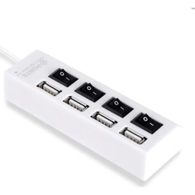Resim PolyGold 4 USB Port Çoklayıcı Anahtarlı Işıklı Çoğaltıcı Switch 