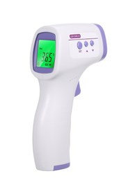 Resim Springsun Ev İçin Dokunmadan Entegre Sıcaklık Ölçer - Yüksek Hassasiyetli Vücut Termometresi, 3 Renkli Lcd Arka Işığı Pil Dahil Değil 