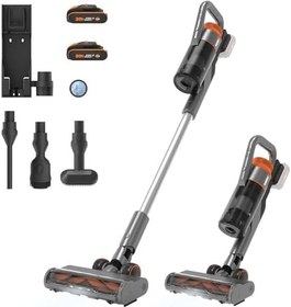 Resim WORX WX038 20Volt 2.0Ah. Li-ion 105Watt Çift Akülü Kömürsüz Siklonik Sistem Şarjlı Dikey Süpürge 