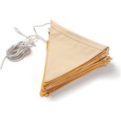 Resim Xindoker Kamp Bayrağı Triko Pamuk 22 Adet Sarı-kahverengi, 6.2m Tellerle 18x16.5cm Boyutu Çok Renkli 