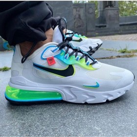 Resim Nike Air Max 270 React Sneaker Erkek Beyez Yeşil Ayakkabı Cı3866 (524745842) Beyaz - Yeşil 