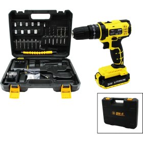 Resim Vice Avm BANCO BN-5 F-136 STANLIY SARI 24W PROFESSIONAL ŞARJLI DARBELİ MATKAP SETİ ÇANTALI (4915) 