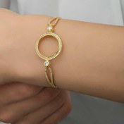 Resim Gümüş Çeyrek Takılabilen Altın Kaplama Kadın Bileklik 