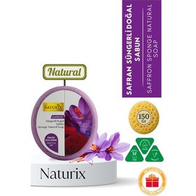 Resim Naturix Doğal Saffron Soap Peeling Etkili Safran Süngerli Sabun 150 G 