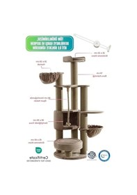 Resim Lüks Kedi Tırmalama Ve Dinlenme Ağacı, Bej Renkli 