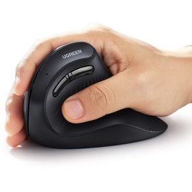 Resim Ugreen 4000 DPI 6 Tuşlu Ergonomik Kablosuz Dikey Mouse, Siyah, 25444 