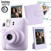 Resim Fujifilm Instax Mini 12 Mavi Fotoğraf Makinesi-10'lu Film-Çerçeve ve Kare Albüm Seti Fujifilm