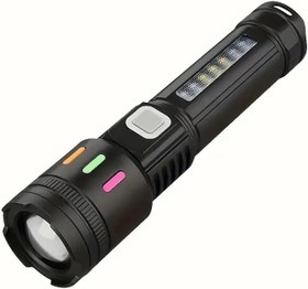 Resim El Feneri Led USB ŞARJLI-Ultra Güçlü Parlak Orta Boy El Feneri [Enerji Sınıfı A++]Ortam Lambası Deprem,Polis,Jandarma,Zabıta,Bekçi Zoom Yüksek Lümen (YÜKSEK PARLAKLIK) 