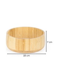 Resim Porsima 2074 Orta Boy Doğal Bambu Salata Kasesi 18cm Bambu 