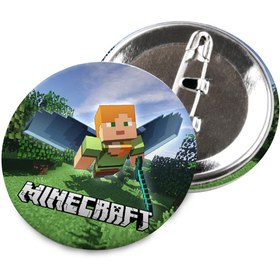 Resim Masal Şekerleme Küçük Boy Minecraft Yaka Ve Çanta Rozet 