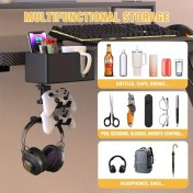 Resim Willowhaven Beyaz 5'li 1 Masaüstü Tutucu, 360 Derece Döner Metal Askı, Kulaklık Ve Kumanda Askısı 