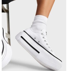 Resim Converse Bayan Ayakkabı A15491c 102 Beyaz-siyah Beyaz-siyah Beyaz - Siyah 