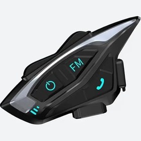 Resim 2 Kişilik Motosiklet Kask Interkom Bluetooth Intercom Kulaklık Seti/Radyolu 