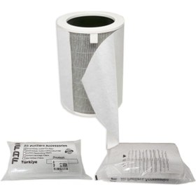 Resim STOREMAX Fresh Air Filter 10 Adet Xiaomi Smart Purifier 4 PRO İle Uyumlu Filtre Üstüne Uyumlu Gümüş İy 