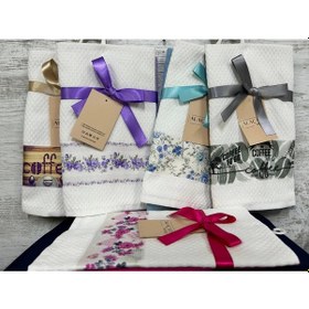 Resim Nivemeshome 2 Li Gri-beyaz Asorti Model Mutfak Havlusu 