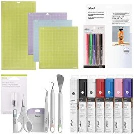 Resim Cricut Explore - Maker Kesici Makineleri İçin Temel İhtiyaç Paketi - Vinil Alet ve Sarf Malzemeleri 