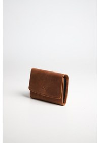 Resim La'Graccio Paris Lagraccio Paris Unisex Nade Hakiki Deri Akardiyon Rfid Korumalı Kartlık Crazy Kahve 