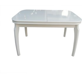 Resim Evimeaksesuar Muz Masa 80X120 Açılır Kapanır Lake Beyaz Ahşap 