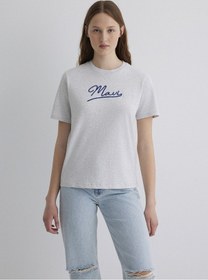 Resim Mavi - Mavi Jeans Baskılı Gri Tişört 1612421-87033 Gri 