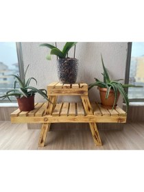 Resim Aksöz Tasarım Ahşap Dekoratif Saksılık 