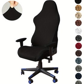 Resim Premium Oyun Koltuğu Örtüsü - Yumuşak Esnek Polyester Kumaş, Kedi Dirençli, Makinede Yıkanabilir, Ev Ofis Sandalyeleri için Ergonomik Uyumlu (Siyah), Oyun Koltuğu 