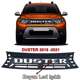 Resim Dacia Duster 2018-2022 Led Işıklı Ön Panjur Siyah 