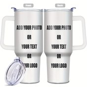 Resim 1 adet Kişiselleştirilebilir 40oz Tumbler - Bireysel Fotoğraf, Metin veya Logo ile - Dayanıklı Metal, Yeniden Kullanılabilir, Aile, Arkadaşlar, Kadınlar, Öğretmenler, İş Arkadaşları için Mükemmel Hediye - Doğum Günleri, Noel, Şükran Günü, Cadılar Bayramı, Paskalya, Hanuka, Tatil Hediyesi için İdeal | Kişiselleştirilmiş Tumbler | Yeniden Kullanılabilir Tumbler 