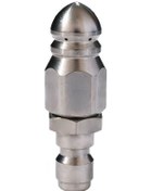 Resim Maiyame Stainless Steel Yüksek Basınçlı Aracı Temizleme Nozzle, Kanal Temizleme Ve Tıkanıklık Açma Fonsiyonu, 1/4 Erkek Bağlantı 1 Ön 6 Arka Delik 