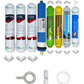 Resim Pemax Water Solutions Kapalı Kasa Su Arıtma Cihazlarına Ecomax 8'li Vontron Mebran Alkali-Mineral-Detox-Tatlandırıcı 