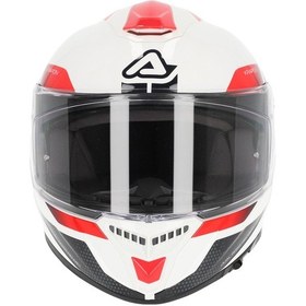 Resim Acerbis Krapon 22-06 Kask Beyaz Kırmızı Kırmızı - Beyaz 