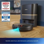 Resim Philips 7000 Islak Kuru Istasyonlu Robot Süpürge,5000 Pa,titreşimli Mop,sert Zemin & Halı Xu7100/01 