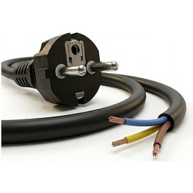 Resim 2 Adet - Açık Uç Güç Power Kablosu Fişli 3x0.75 Topraklı - 1 Metre 