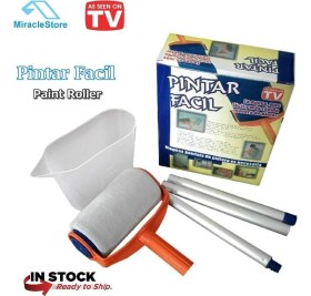 Resim Uravas Store Pintar Facil Pratik Damlatmayan Boya Rulosu ve Fırçası 