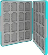 Resim Gaojunshop01 Nintendo Switch 64 Yuvalı Oyun Kartı Saklama Kutusu Manyetik Kapaklı Abs Durable Mavi 32 Oyun Kapasiteli 