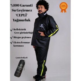 Resim Outdo Motorcu Yağmurluğu "cepli" Alt Üst Takım Yağmurluk 