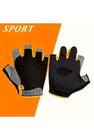 Resim BGA spor egzersiz yoga fitness kadın halter bisiklet spor eldiveni 