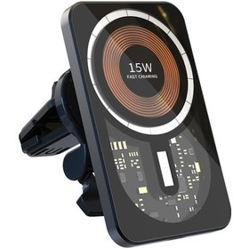 Resim Sones T11 Araç Hava Firar Dağı Manyetik Kablosuz Şarj Cihazı 