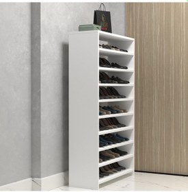 Resim Kenzlife Ayakkabılık Konevi Mat Beyaz Suntalam 140 080 30 Otuzaltı Çift Ayakkabı Kapasitesi Arkalıksız Beyaz 