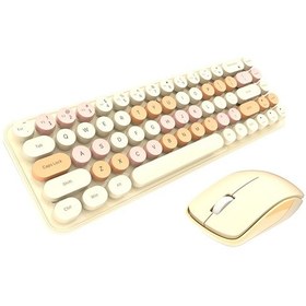 Resim Reedark "retro Tasarım 68 Tuşlu Kablosuz Klavye Seti - 3 Ayar Dpı, Taşınabilir, Windows Uyumlu" Diğer 