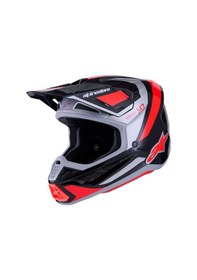Resim Alpinestars S-m7 Rıs Off-road Kaskı Kırmızı Gümüş Sarı Gri 