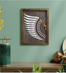 Resim Bk Home Kanat Tasarımlı Doğal Masif Ahşap Çerçeveli Tablo-1 (551089817) 