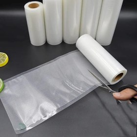 Resim 10 Metre (2 Adet 30cm X 5 Metre) Gofrajlı Tırtıklı Rulo Vakum Poşeti 2'li Bobin Vakumlama folyosu vakumlu rul, BPA içermez, tüm vakumlama makineleri için, kaynatılabilir, tekrar kullanılabilir… 