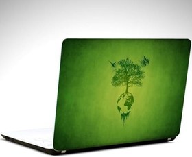 Resim Dünya ve Ağaç Laptop Sticker 10 İnch (25X19CM) 