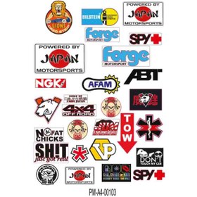 Resim PROMOT Motorsiklet Aksesuar Ekipman Sticker Kask Grenaj Laptop Sticker Seti 0103 