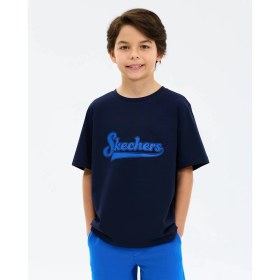 Resim Skechers B Graphic Tee Regular T-Shirt Büyük Erkek Çocuk Lacivert SK2610007-3601 