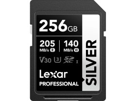 Resim Lexar Profesyonel Sılver Sd Kart 256 Gb, 205 Mb/s'ye Kadar Okuma, 140MB/S Yazma, Sdxc Uhs-I Hafıza K 
