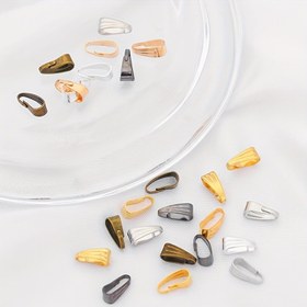 Resim 100 adet/paket 7 8mm Kolye Toka Altın Kolye Klipsi Bağlantı Elemanları Diy Takı Yapımı Bulguları Kolye Aksesuarları 